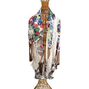 Kamana off-white and pastel duster/cardigan.